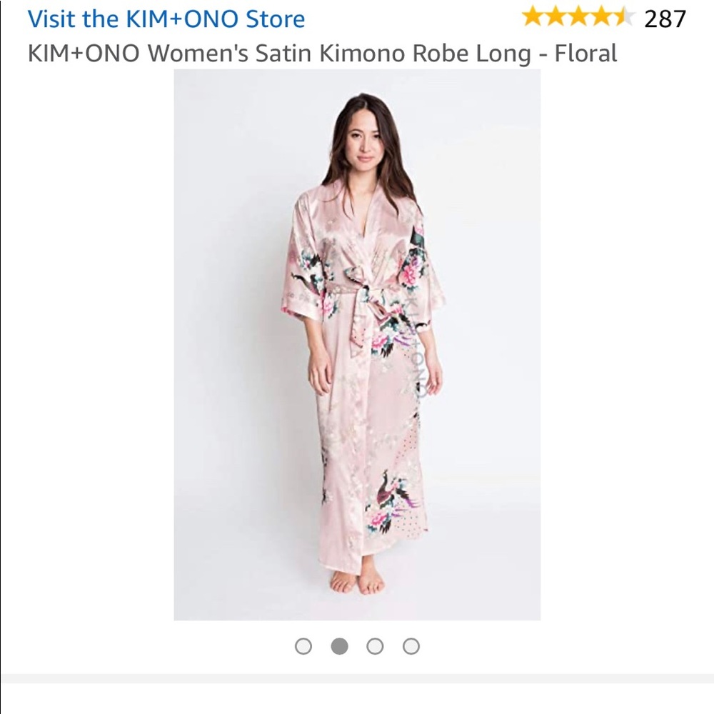 Satin pink Kim+Ono kimono